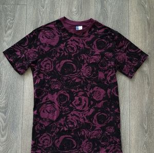Rose Pattern Longfit TShirt